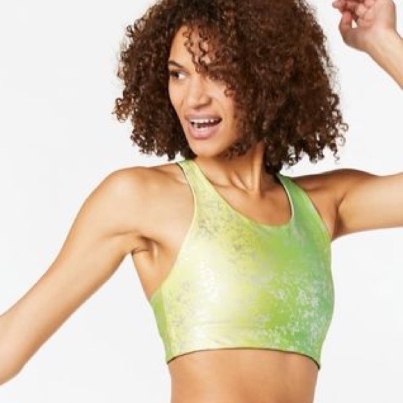 NWT Terez Fantasy Balayage Foil-Print Sports Bra* - Picture 5 of 9
